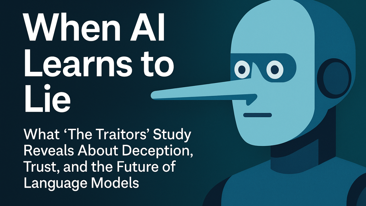 When AI Learns to Lie: What ‘The Traitors’ Study Reveals About Deception, Trust, and the Future of Language Models